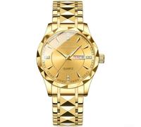 PureBowlic Reloj de cuarzo para hombre, correa de acero inoxidable, pantalla luminosa, calendario doble, fecha, día, vida, impermeable, reloj de pulsera casual de 40,5 mm para esfera (E)