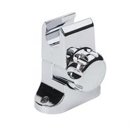 PureBowlic Soporte ajustable para cabezal de ducha con ventosa, soporte de montaje en pared para ducha de mano y pulverizador de bidé, material ABS, acabado plateado, paso de agujero de 6 cm