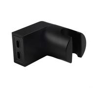 PureBowlic Soporte de cabezal de ducha ABS negro mate Soporte deslizante ajustable para ducha de mano Altura y ángulo ajustable Montaje de riel de baño fácil de instalar