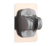 PureBowlic Soporte de ducha ajustable grueso, soporte de pared de aluminio espacial para baño, base de asiento fija para cabezales de ducha estándar, plateado (gris)