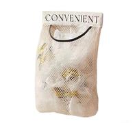 PureBowlic Soporte de pared para bolsas de plástico para cocina, organizador dispensador de bolsas de basura de gran capacidad, estante de almacenamiento para puerta de armario, color crema, 11.4 x