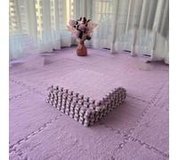 PureBowlic Tapete de espuma de felpa, azulejos de rompecabezas entrelazados cortables con respaldo antideslizante, tapetes de franela suave para sala de juegos de bebé, dormitorio, sala de estar, 30 x