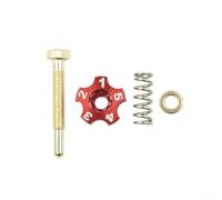 PureBowlic Tornillo de ajuste de mezcla de combustible de aire ralentí rojo para Keihin para carburador Pwk, afinación de precisión con junta tórica y resorte, se adapta a 21 mm, 24 mm, 26 mm, 28 mm