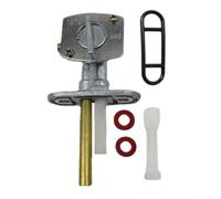 PureBowlic Válvula de interruptor de llave de gasolina de motocicleta para Suzuki, reemplazo de grifo de gas de aleación de zinc, acabado plateado, accesorio de instalación rápida