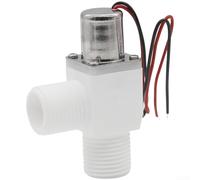 PureBowlic Válvula solenoide de pulso de plástico biestable para inodoro, interruptor automático de control de agua para conexión G1/2 pulgadas, rango de presión de 0.02-1.0 MPa para inodoros