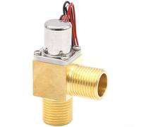 PureBowlic Válvula solenoide de pulso de plástico biestable para inodoro, interruptor automático de control de agua para conexión G1/2 pulgadas, rango de presión de 0.02-1.0 MPa para inodoros