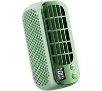 PureBowlic Ventilador de mano recargable por USB para luz nocturna, portátil para mini ventilador de refrigeración, 5 velocidades, doble motor, flujo de aire silencioso para viajes, oficina al aire