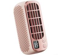 PureBowlic Ventilador de mano recargable por USB para luz nocturna, portátil para mini ventilador de refrigeración, 5 velocidades, doble motor, flujo de aire silencioso para viajes, oficina al aire