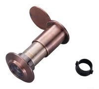 PureBowlic Visor de mirilla de puerta cortafuego de aleación de zinc para cubierta antimirilla, lente gran angular para mayor seguridad, longitud ajustable para varios grosores de puerta, acabado