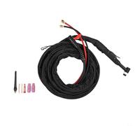 PureBowlic WP18 TIG Kit de antorcha de soldadura 4M Cable refrigerado por agua 350A para conector de 16 mm para cobre Aluminio Acero Soldadura Profesional Ergonómico Resistente al Calor Set