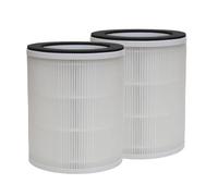 PUREBURG Filtro de repuesto compatible con purificador de aire FRESHDEW KJ100 AP9081, paquete de 2 unidades de carbón activado H13 HEPA de 3 etapas, filtración de aire, limpieza de polvo, COV, olor