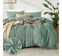 puredown 1PCS Funda Nordica Cama 135x200cm+ 1PCS Funda Almohada 80x80cm, Juego de Cama 100% Microfibra, Suave y Transpirable, Oeko-Tex, Verde