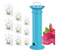 Puree Pouch Filler, Puree Fruit Sphezer con 15 bolsas reutilizables | Relleno de bolsa de comida para bebés reutilizable, color puro, prueba de, para niños y hogar