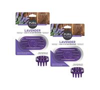 Pureflow Ambientador con filtro de cabina con eliminador de olores, se adapta a la mayoría de filtros de aire de cabina de automóviles, camiones y SUV, lavanda (paquete de 2)