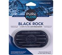 Pureflow Ambientador con filtro de cabina con eliminador de olores, se adapta a la mayoría de filtros de aire de cabina de automóviles, camiones y SUV, Black Rock (paquete de 1)