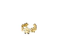 Purelei Anillo Blooming - resistente al agua y ajustable | Anillo floral de acero inoxidable con diseño floral y chapado en oro de 14 K/18 K | símbolo del crecimiento y la belleza del nuevo comienzo