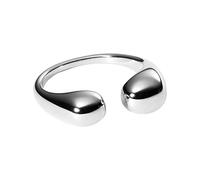 Purelei® Anillo Embrace (plata) - Anillo de mujer resistente al agua de acero inoxidable duradero - Anillos ajustables de tamaño mediano a grande - Joyería de moda para tu look individual