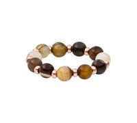 PURELEI Anillo 'Mokupuni' marrón / oro rosa / negro / blanco 55-56 marrón / oro rosa / negro / blanco