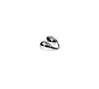 Purelei Anillo Swirl - Anillo ajustable con forma curvada - Acero inoxidable chapado en oro de 14 K/18 K - Diseño de gota - Tamaños S/M & M/L - 7,16 g - Resistente al agua, Acero inoxidable, Sin