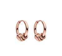 Purelei Anxiety - Pendientes de aro resistentes al agua | Pendientes de aro con elementos de bola móviles de acero inoxidable | chapado en oro de 14 K, plata y oro rosa de 18 quilates | pieza moderna