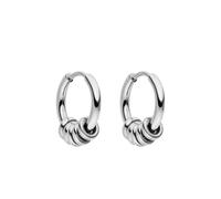 Purelei Anxiety - Pendientes de aro resistentes al agua | Pendientes de aro con elementos de bola móviles de acero inoxidable | chapado en oro de 14 K, plata y oro rosa de 18 quilates | pieza moderna