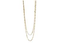 Purelei Auténtica cadena - resistente al agua y ajustable | combinación de dos tipos de cadena | acero inoxidable y chapado en oro de 14 K/18 K | símbolo de autenticidad y belleza interior, Eine