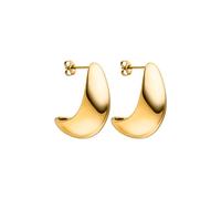 PURELEI® Big Drop - Pendientes de gota de acero inoxidable duradero para mujer, resistentes al agua, aspecto individual (longitud 28,4 mm), color dorado