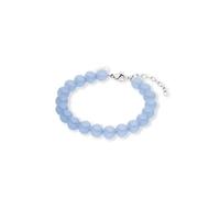 Purelei Blue Lagoon - Pulsera de perlas para mujer con perlas de cristal azul claro, ajustable, 16 - 20 cm, joyería de acero inoxidable, pulsera de verano para regalar, Eine Grösse, Acero inoxidable