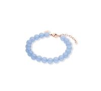 Purelei Blue Lagoon - Pulsera de perlas para mujer con perlas de cristal azul claro, ajustable, 16 - 20 cm, joyería de acero inoxidable, pulsera de verano para regalar, Eine Grösse, Acero inoxidable