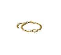 Purelei Bold Charm Pulsera - Cadena grande con cierre - Acero inoxidable chapado en oro de 14 K - Oro rosa o plata - 16/18/20 cm - 6,6 mm de ancho - Combinable con charms - Resistente al agua, Eine