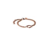 Purelei Bold Charm Pulsera - Cadena grande con cierre - Acero inoxidable chapado en oro de 14 K - Oro rosa o plata - 16/18/20 cm - 6,6 mm de ancho - Combinable con charms - Resistente al agua, Eine