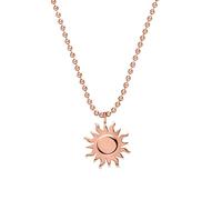 Purelei® Cadena de sol para mujer - Cadena de bolas de filigrana con colgante de sol de acero inoxidable (chapado en oro de 18 quilates, plata, oro rosa) | Longitud ajustable 50/55 cm, Länge: 50-55