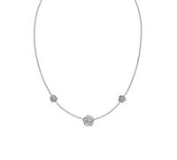 Purelei Cadena de terciopelo rosa, resistente al agua y ajustable, cadena de acero inoxidable con tres colgantes de rosas y chapado en oro de 14 K/18 K, estilo vintage con un toque romántico, Eine