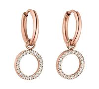 PURELEI® Closed Glow - Pendientes de mujer de acero inoxidable duradero, resistentes al agua, 1,4 cm de diámetro, bisutería de moda para tu look individual, 14 mm, Plata de ley, Circonita semipreciosa