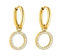 PURELEI Closed Glow - Pendientes de mujer de acero inoxidable duradero, resistentes al agua, 1,4 cm de diámetro, bisutería de moda para tu look individual, 0,55 inch, Plata de ley