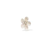 Purelei Colgante de acero inoxidable con diseño de flor perlada y perla de concha con mosquetón oculto, 18 x 2,6 mm, Acero inoxidable, Ágata