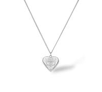 Purelei Collar con colgante de corazón con ojo - Acero inoxidable chapado en oro de 18 K / oro rosa/plata - Circonita - Ajustable 50 - 55 cm - Collar para mujer con colgante de corazón, Eine Grösse