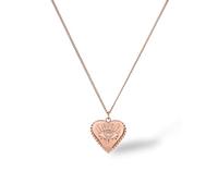 Purelei Collar con colgante de corazón con ojo - Acero inoxidable chapado en oro de 18 K / oro rosa/plata - Circonita - Ajustable 50 - 55 cm - Collar para mujer con colgante de corazón, Eine Grösse