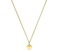 PURELEI® Collar con dije de corazón (oro, plata, oro rosa), collar para mujer de acero inoxidable duradero, joyería impermeable con colgante de corazón, longitud ajustable de 50-55 cm, 55 centimètres