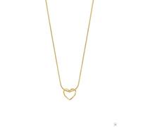 Purelei Collar con colgante de corazón y cadena de serpiente de acero inoxidable para mujer, ajustable de 40 a 45 cm, joyería atemporal para mujer, regalo para mujer, Eine Grösse, Acero inoxidable