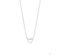 Purelei Collar con Colgante de Corazón y Cadena de Serpiente de Acero Inoxidable para Mujer, Ajustable de 40 a 45 cm, Joyería Atemporal, Regalo Ideal