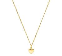 PURELEI® Collar con dije de corazón (oro, plata, oro rosa), collar para mujer de acero inoxidable duradero, joyería impermeable con colgante de corazón, longitud ajustable de 50-55 cm, 55 centimètres