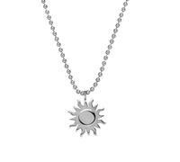 Purelei® Collar de mujer, en filigrana, con colgante en forma de sol, en acero inoxidable (chapado en oro de 18 quilates, plata, oro rosa), longitud ajustable 50/55 cm, Länge: 50 - 55 cm, Acero