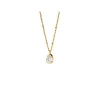 Purelei® Collar elegante vintage - Cadena de acero inoxidable dorado con circonitas blancas de 50/55 cm ajustable, Länge: 50-55 cm, Acero inoxidable, Abulón