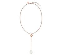 Purelei® Collar en Y con colgante de perlas - Colgante desmontable con cierre de mordaza - Acero inoxidable chapado en oro de 18 quilates - Ajustable 40 - 45 cm - Elegante estilo Aloha con perla de