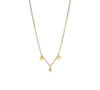 Purelei Collar fino con colgante fijo - Acero inoxidable chapado en oro de 14 quilates, oro rosa o plata - 40/45 cm de largo - 3,5 mm de ancho - Colgante no extraíble - 8,6 g - Resistente al agua