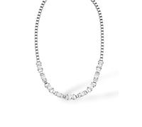 Purelei Collar Glam - Collar brillante con gran circonia (8 x 6 mm) - Acero inoxidable (dorado 14K/plata/oro rosa 18K) - 40-45 cm de destellos para mujer, Eine Grösse, Acero inoxidable, Abalone