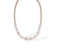 Purelei Collar Glam - Collar brillante con gran circonia (8 x 6 mm) - Acero inoxidable (dorado 14K/plata/oro rosa 18K) - 40-45 cm de destellos para mujer, Eine Grösse, Acero inoxidable, Abalone
