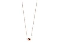 Purelei Collar minimalista con esfera, impermeable y ajustable, collar de acero inoxidable con acabado extremadamente sutil con colgante de esfera brillante y chapado en 14 K/18 K, pieza básica