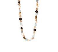 Purelei® Collar Sunrise - Collar de piedras preciosas con aguamarina, citrino, amazonita y piedra del sol, acero inoxidable chapado en oro de 18 quilates, collar para mujer de 40-45 cm, joyería